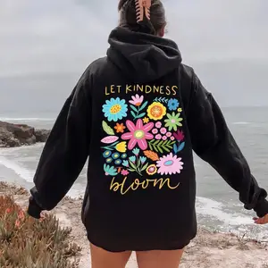 Let Kindness Bloom Hoodie, Mental Health Shirt, Be Kind Retro Flower Hoodie, Floral Kindness Shirt