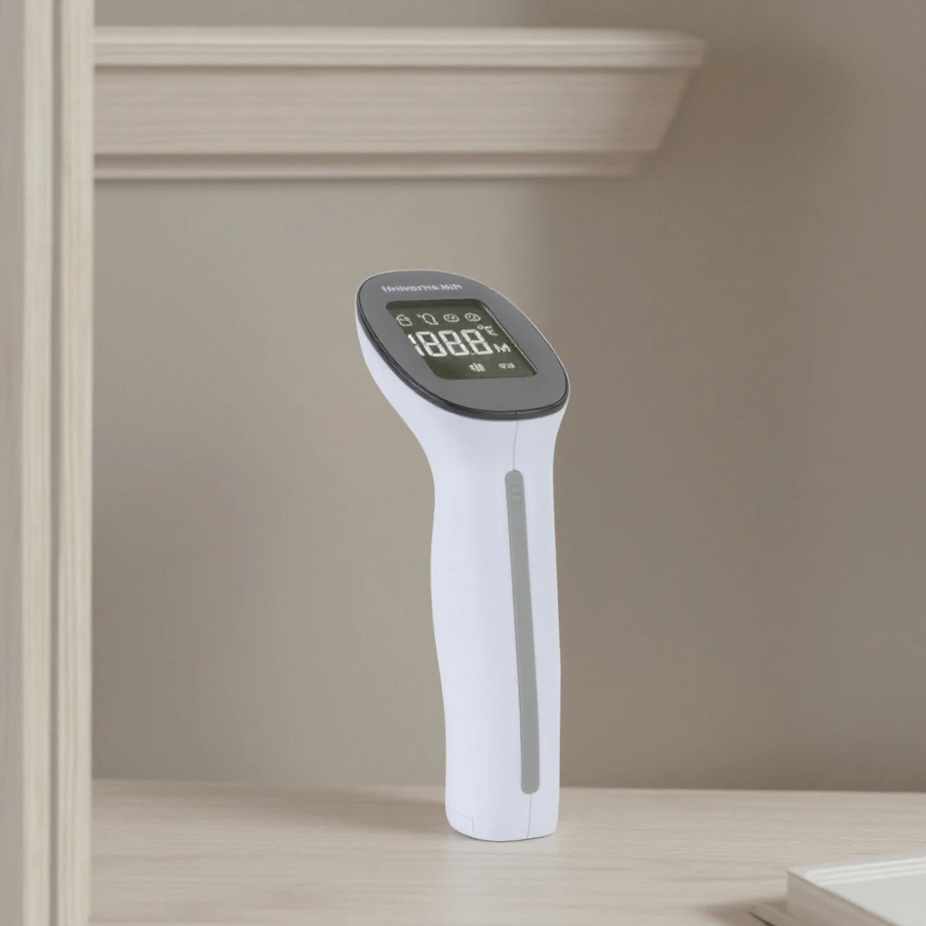 High Definition Digital Baby Infrared Forehead Thermometer with Infrared Thermometer Non-Contact Electric Power Plastic Material