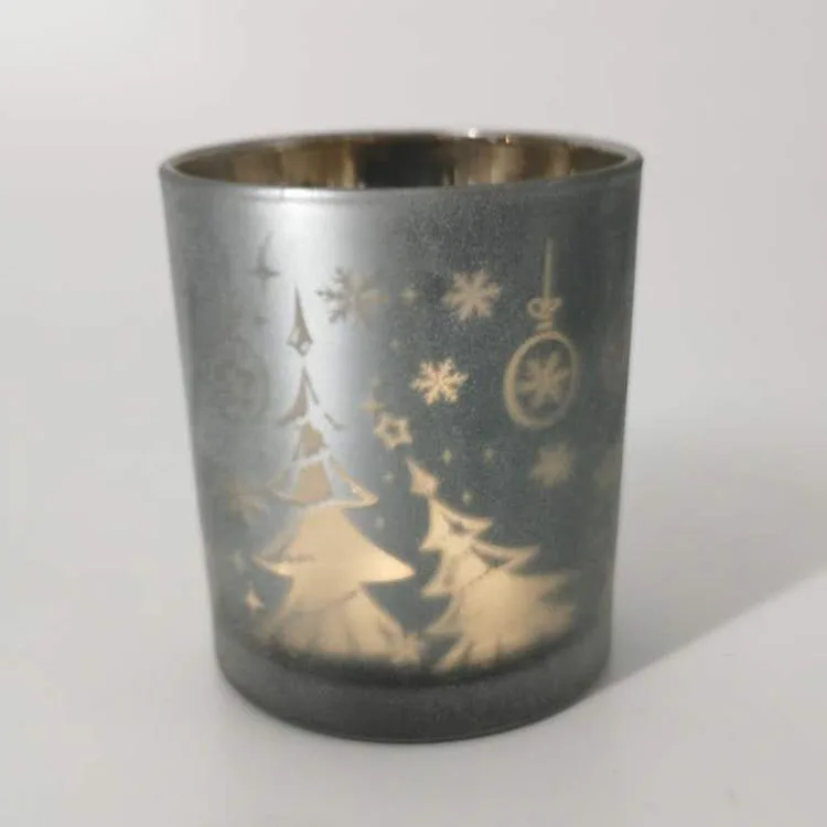 Wholesale personalised christmas led colored glass decoration tealight candle cup holder modern supplier