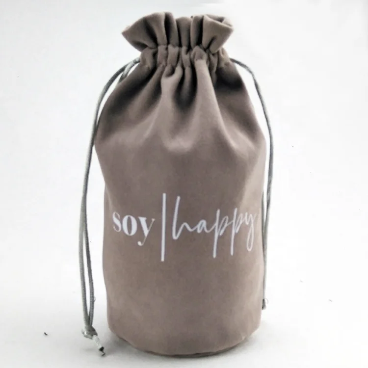 velvet drawstring makeup bolsa