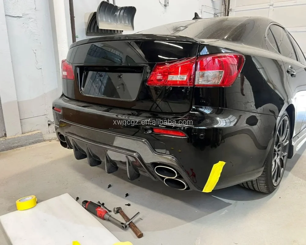 2007-2014 for Lexus IS F/isf Upgrade TOMS Style Carbon Fiber Rear Spoiler Rear Lip Rear Diffuser Bumper Body Kit