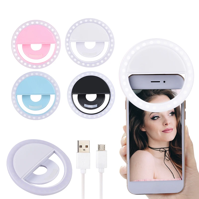 USB LED Ring Light Fotolicht Studiolicht Lamp Selfie Mobile Phone Tripod |  eBay
