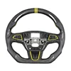 Leather+carbon fiber+yellow double loop logo+yellow stitching