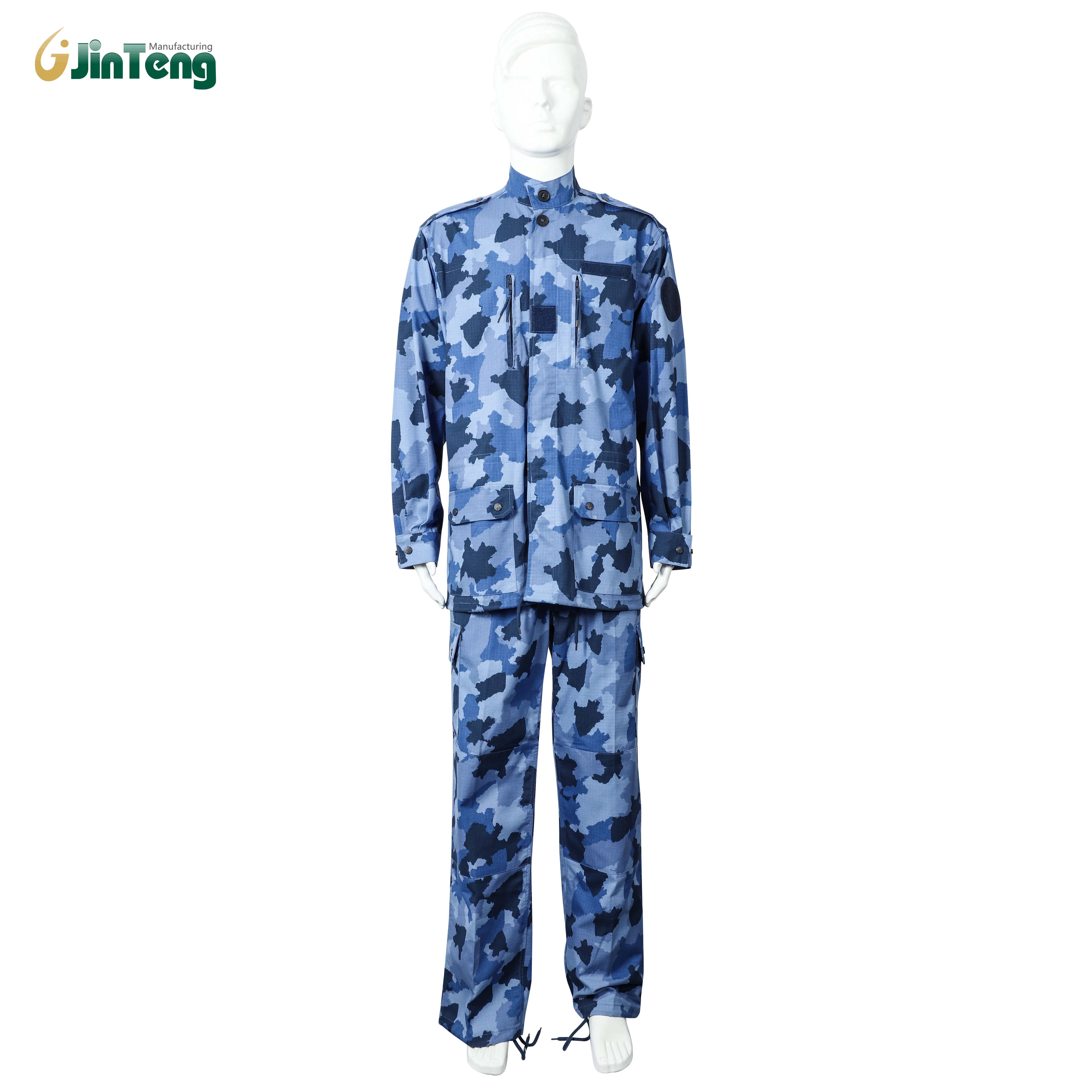 Jinteng Navy Blue Camouflage Digital Uniforms Britain F1 BDU Breathable Battle Dress Uniform