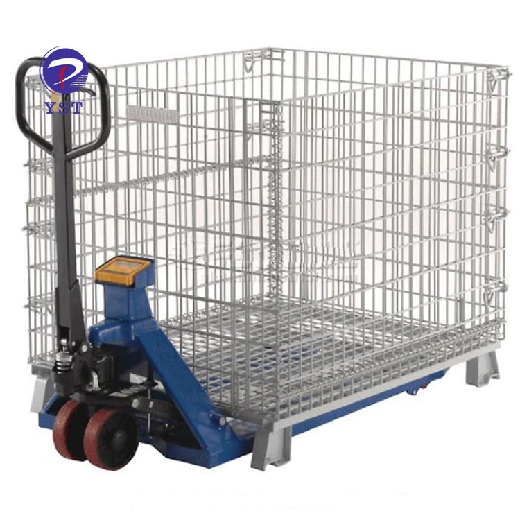Galvanized Folding Stackable Transport Potato Onion Storage Mesh Cages