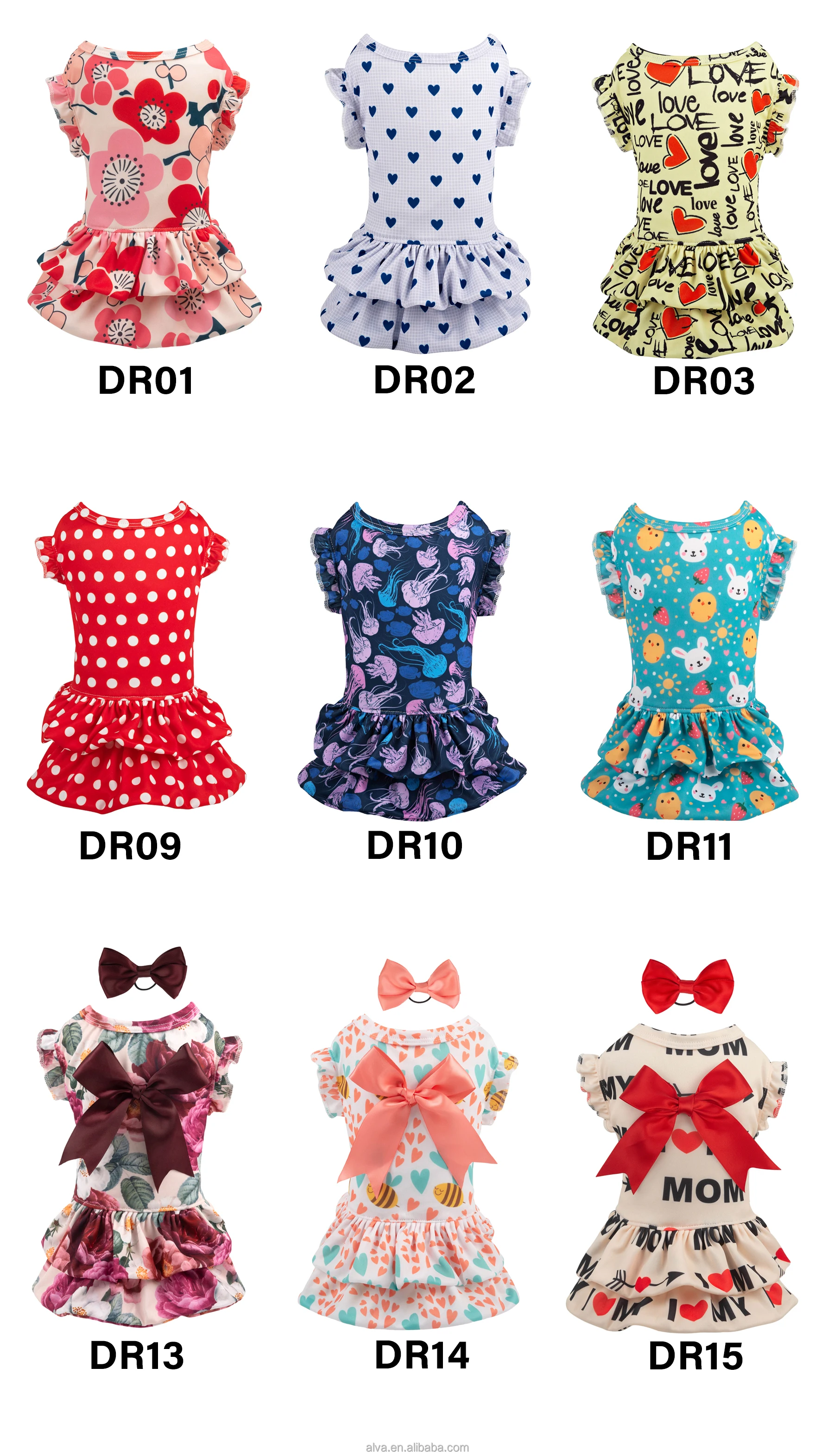 Cutebone New Design Lady Pet Puppy Skirt Pet Clothes Dog Luxury Party