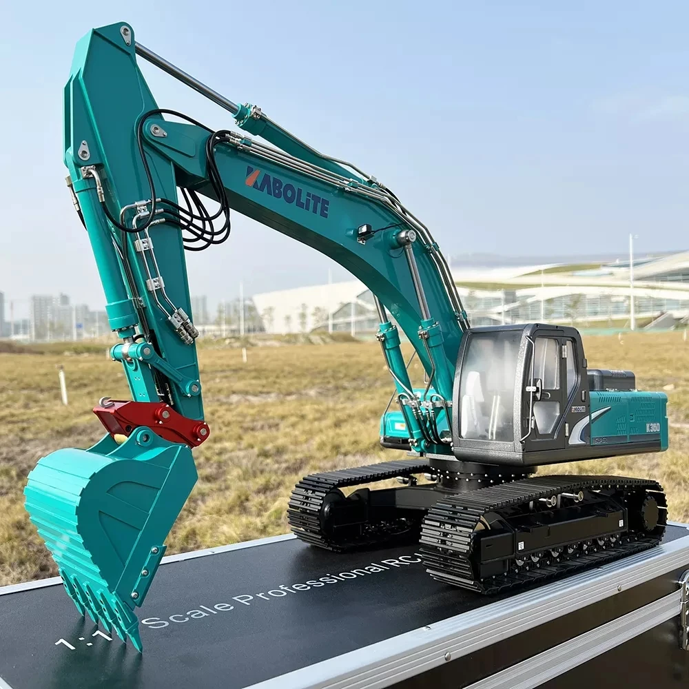新HUINA K350 1/14 RC油圧ショベル - 屋外用メタルモデル、バッテリー付