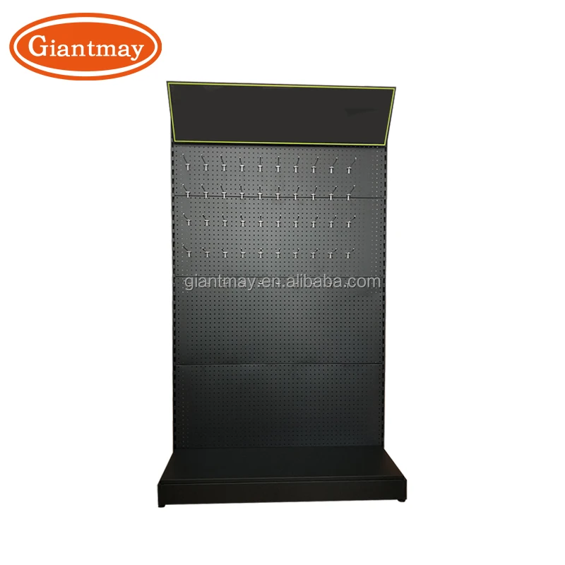 Multi-Function Standing PegBoard Display Rack for Hardware Retail Display and Tool Storage