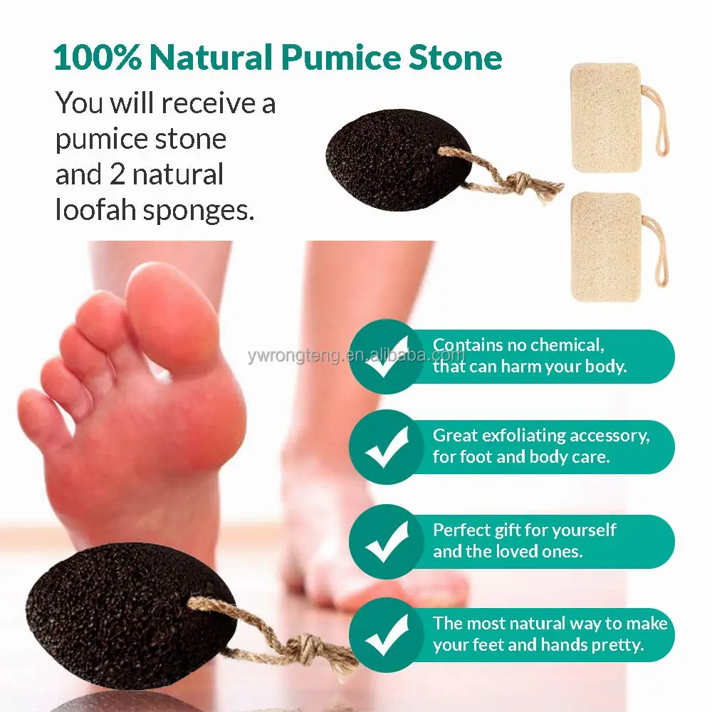 Natural Loofah Pumice Stone for feet/Body Wash Bath Sponge Shower
