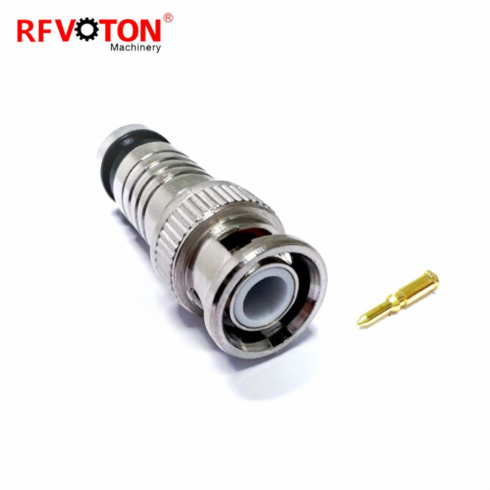 Free sample BNC Type Connector male female crimp calmp flanged PCB coaxial Connector BNC CCTV 50ohm 75 ohm bnc adaptor manufacture