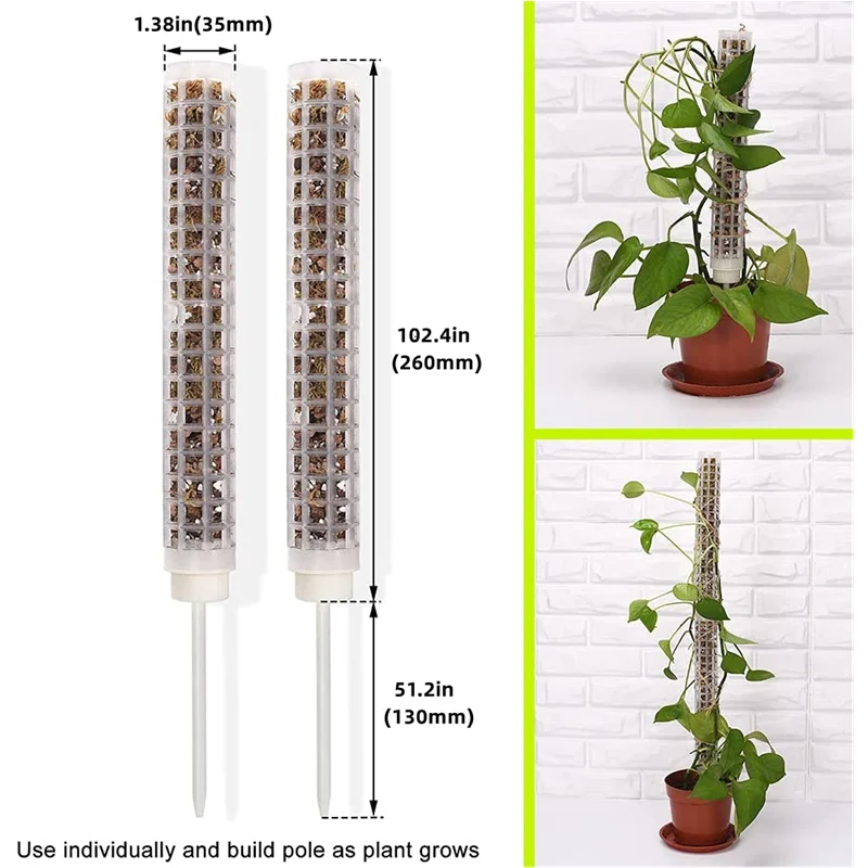 Moss Pole,Coir Moss Totem Pole Stick For Plant Stakes And Supports