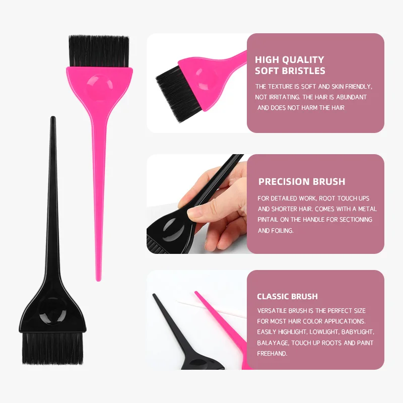 Pelo tinte pincel para aplicar Color de pelo tinte de pelo cepillo