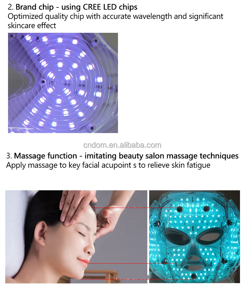 Led Face Mask Light Therapy 7 Color Moisturizer Wrinkle Remover Led