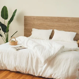 Natural French Linen Comforter Set High Gsm Quilt Cover Pillowcase Queen King Sizes Bed Sheet Set