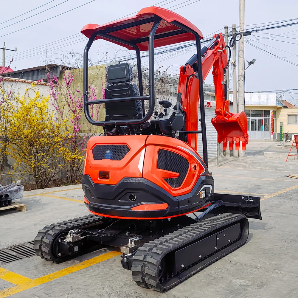 Free Shipping 2.5 Ton 2500kg Mini Excavator with 800mm Flat Bucket