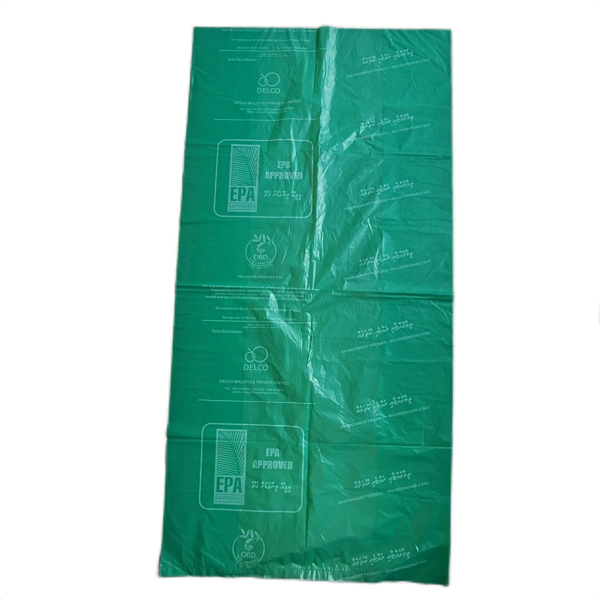 Oxo Heavy-Duty Biodegradable Trash Bag Environment-Friendly Indoor Outdoor Household Product Big Single Fold Gravure Printing