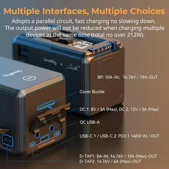 SMALLRIG X Caleb Pike V Mount Battery VB212, 212Wh / 14400mAh V-Mount Battery for Camera, Camcorder, Video Light. detail image