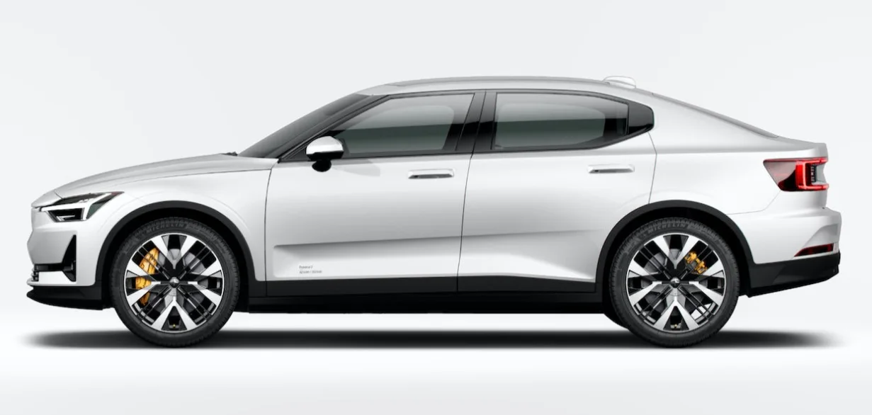 Long Range 450km Polestar 2 Electric Car Sedan With 300Kw Motor Power