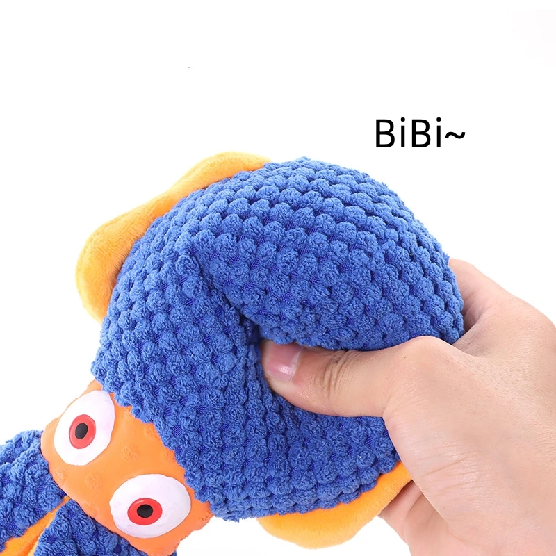 Dogs for Squeak Dog Chew Toy Stuffed Plush Squid Toy Durable Octopus Plush Dog Toys