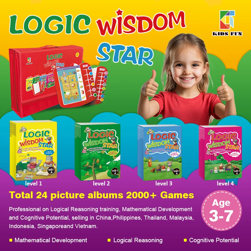 Logic Wisdom Star L1-4 Educational Toys Foster Strong Mathematical Foundations Reasoning Cognitive Skills for Kids 3-7 Years Old