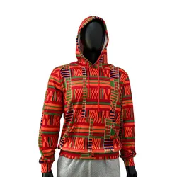 Hot selling Custom African print custom logo pocket women man hoodies winter casual sweatshirt fashionable