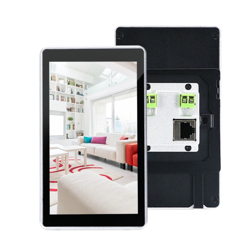 Sunworld Aluminum Alloy Smart Switch Android 11 Smart Home Products Wall Mount Control Panel Embedded IPS Touch Control Panel