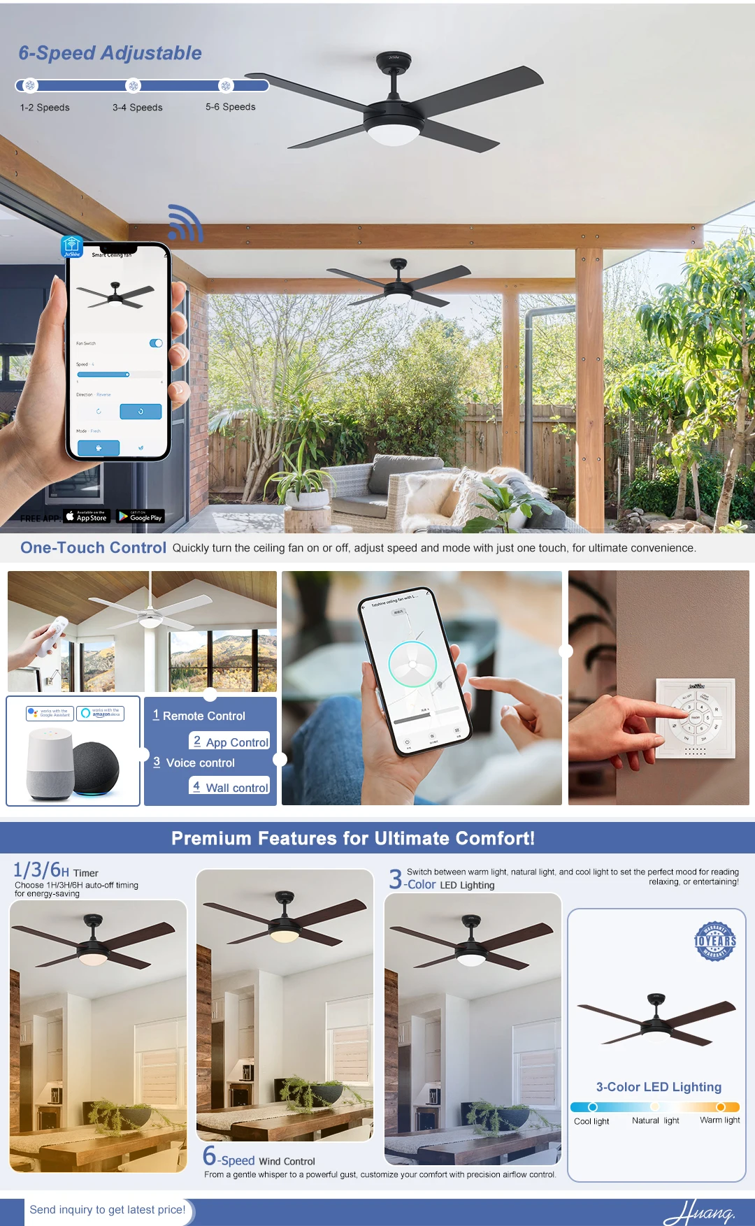 Ceiling Fan, 1stshine, DCF-W986 - detail 10