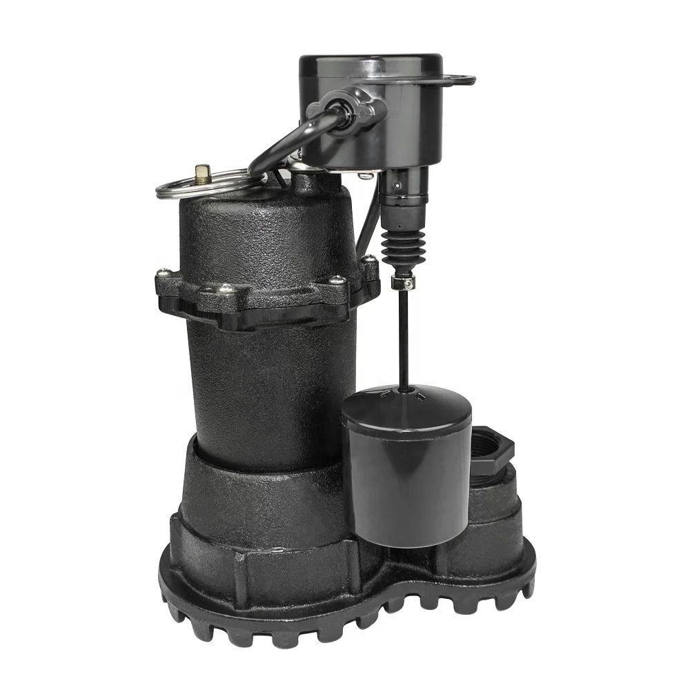 Non Clog vortex Impeller Submersible Cast Iron Sump Waste Water Dewatering Pumps for House Basement Flood