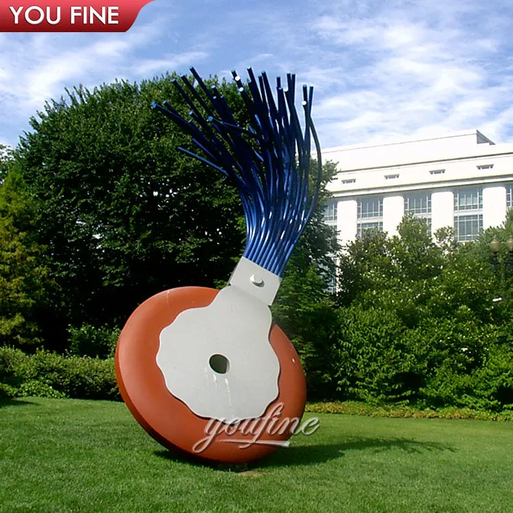Large Stainless Steel Typewriter Eraser Scale Sculpture for Garden