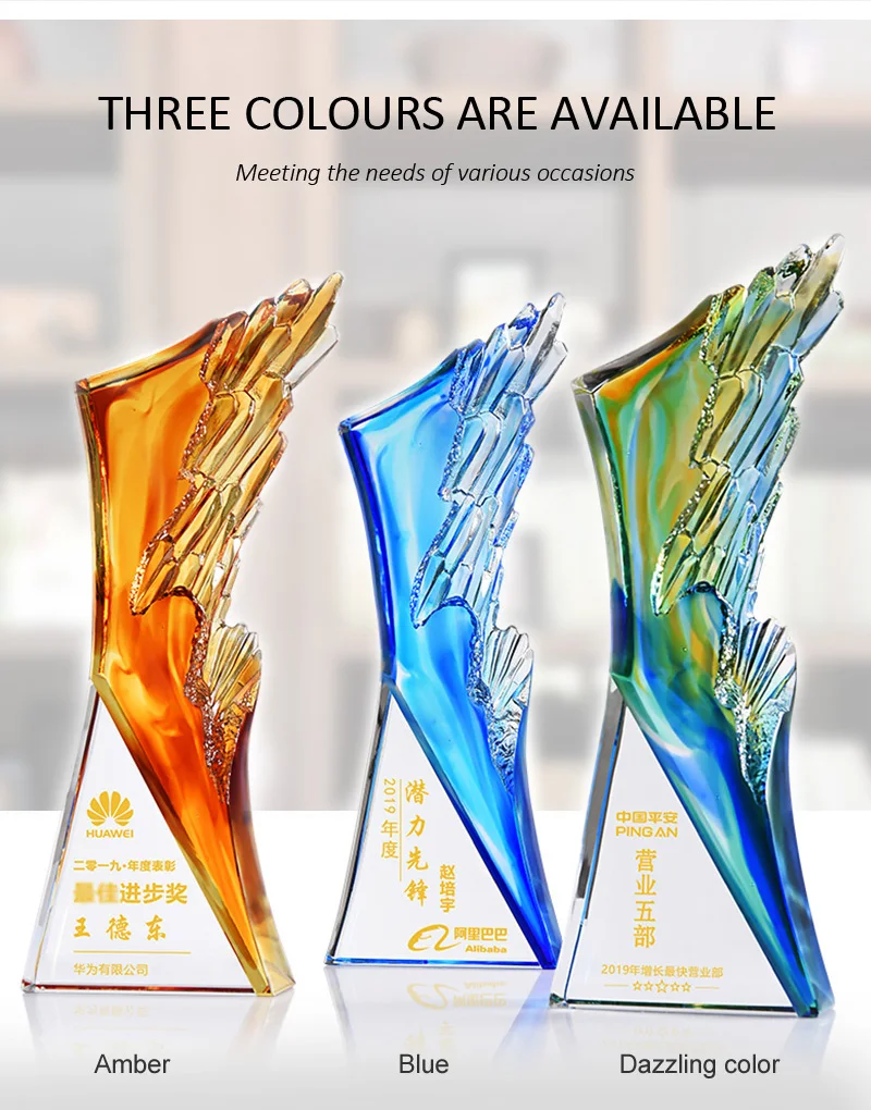 Honor Crystal Award for Engraving Wholesale Customized Competition Crystal Trophy Sandblasting Technique Custom Logo Shape for