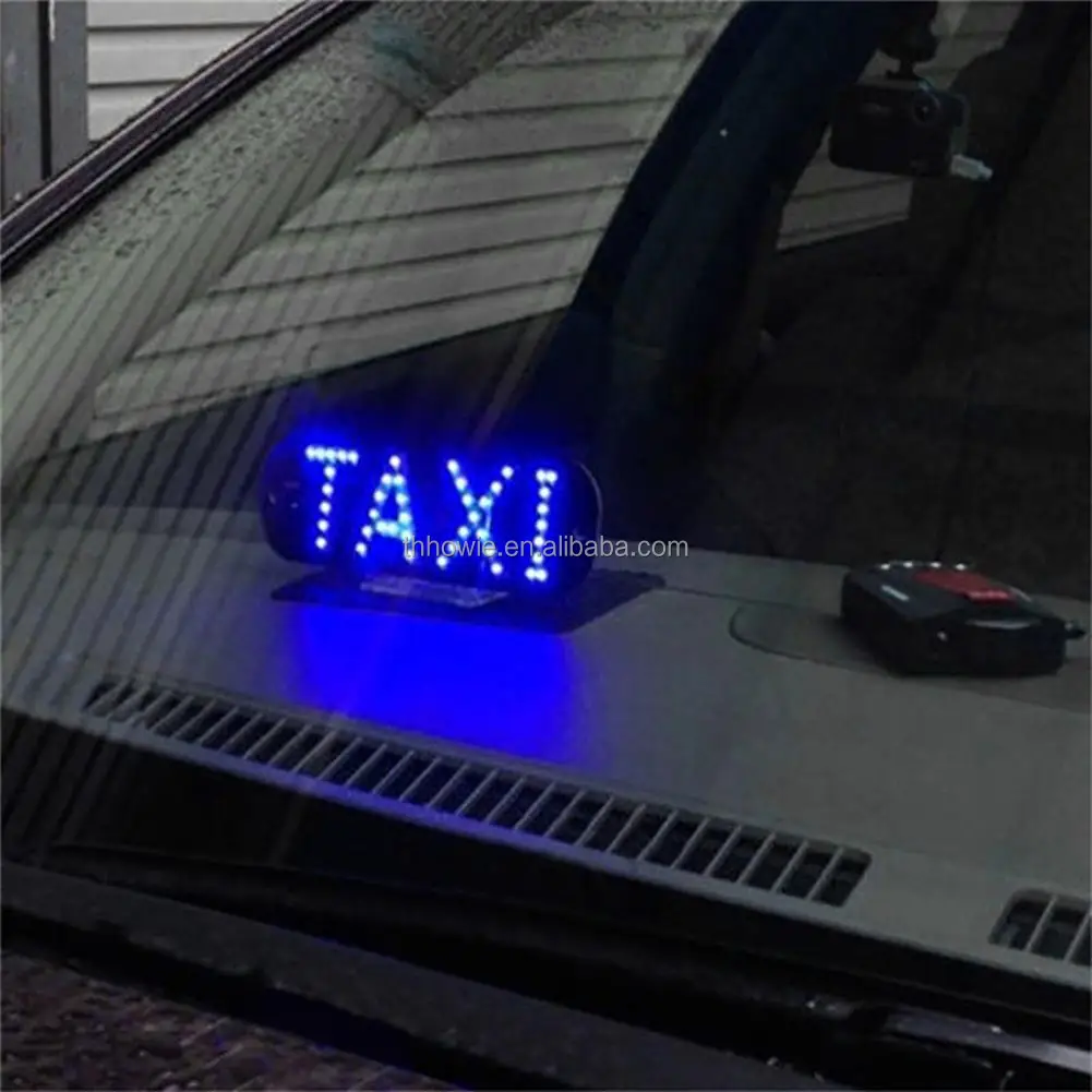 Auto Panel Sign Warning Light Source Blue Green Car Inside