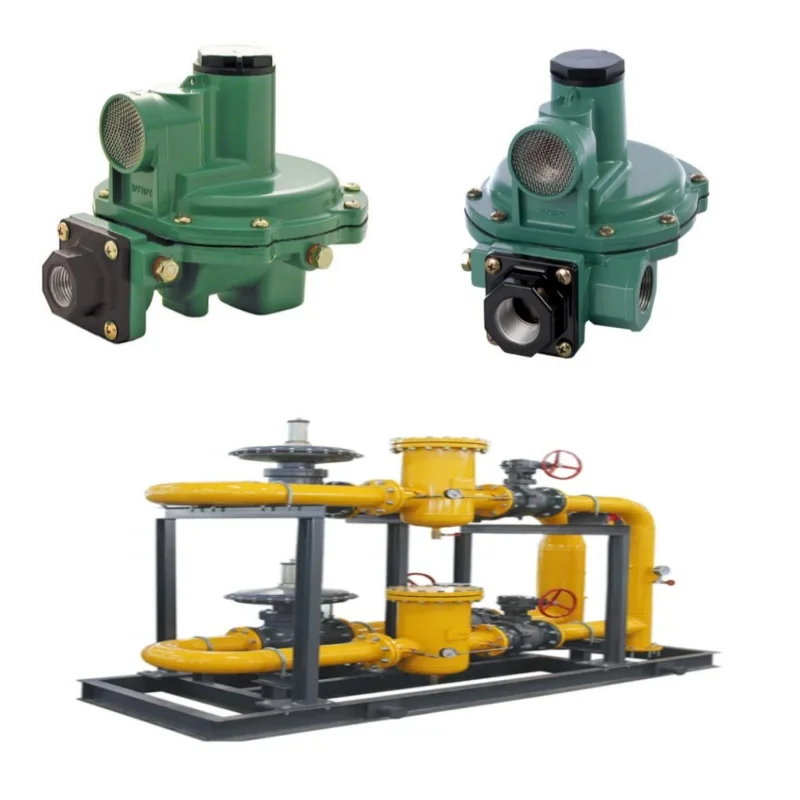 Natural Gas Valve Skid Emerson Fisher R622 R642 R652 Series Second ...