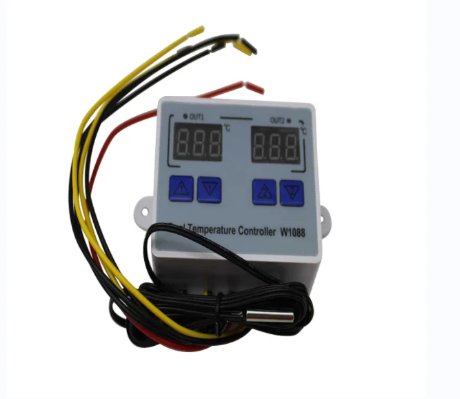 12v 220v Dual Digital Thermostat Temperature Controller Two Relay Output Thermoregulator For