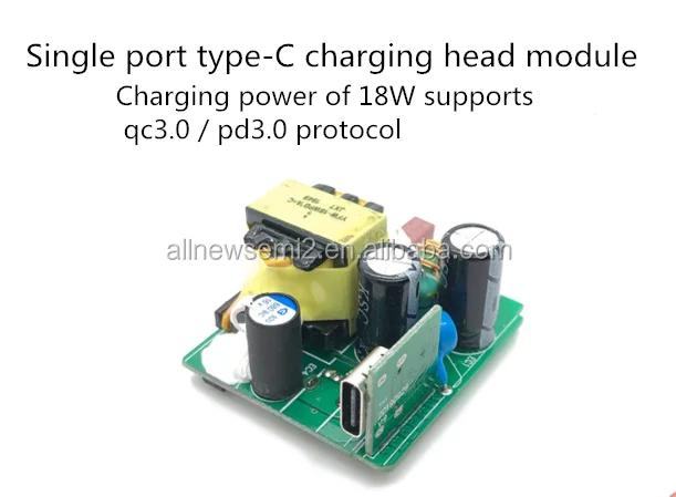 One-Stop Factory sales charger power module 18W single port type-C mobile phone PD fast charging module  AC-DC fast charging