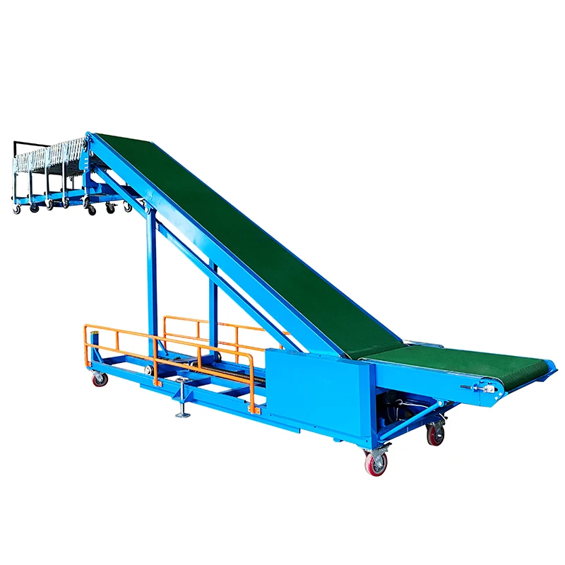 Mobile Container Unloading Powered Belt Conveyor