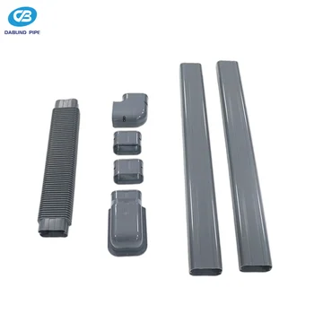 Gray Split air Conditioners Part Pipe Cover Trunking Duct Set