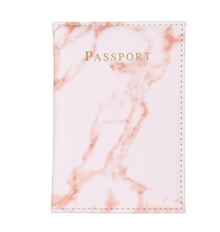 Premium Simple clean design fashion PU leather passport holder travel necessity