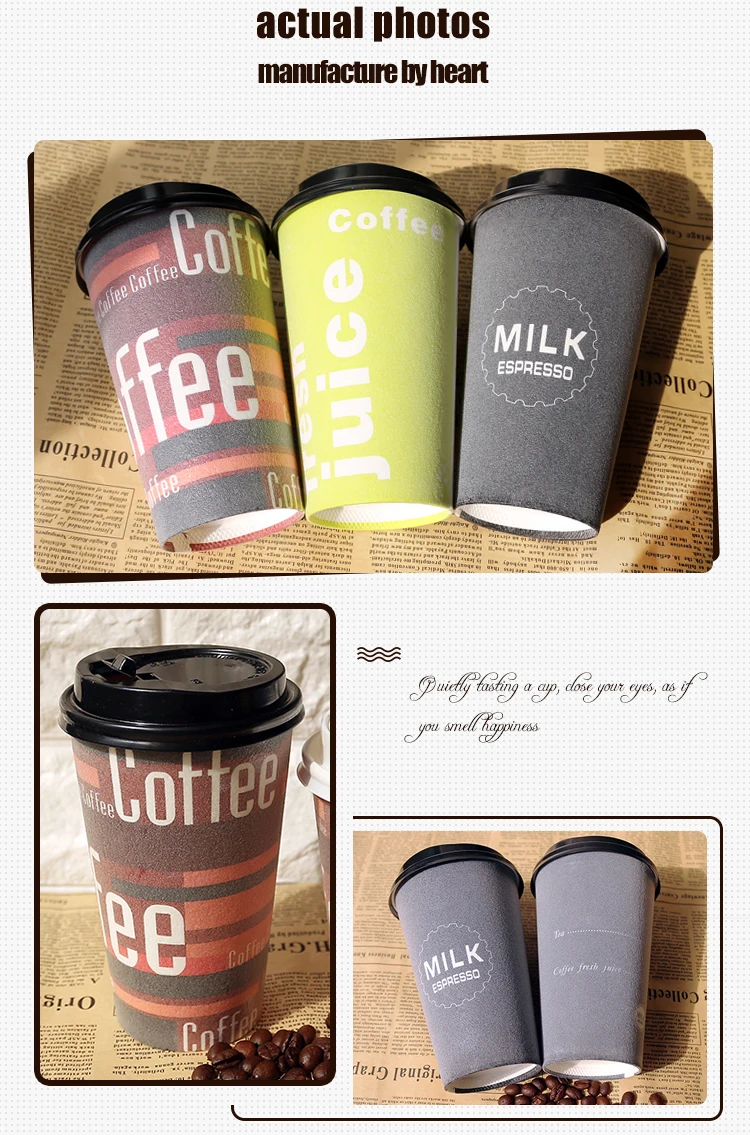 High quality foam coffee paper cups for coffee shop for hot drinks red paper cups details