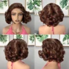 Parrucca elastica per capelli umani da 12 pollici-#4