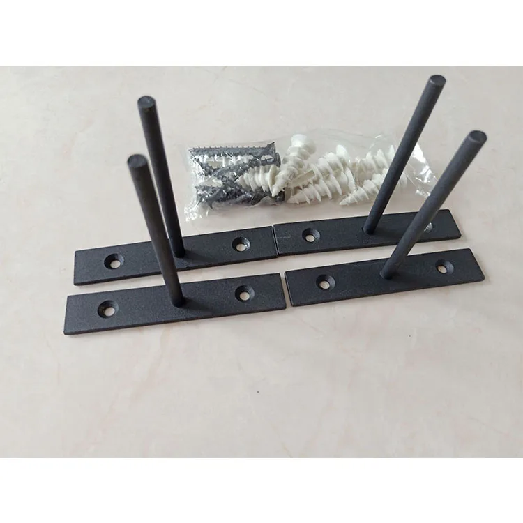 Decorative Invisible Blind Hidden Metal Slatwall Mount Floating Shelf Support Bracket for Wood