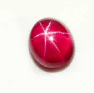 Wholesale Price AAA Quality Red Oval 6*8mm Synthetic Star Ruby Stone