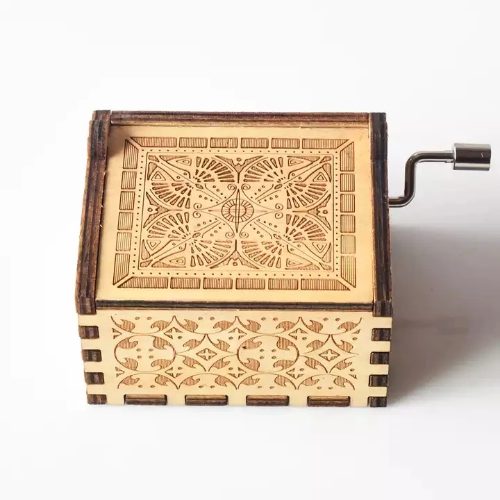 Обновленная деревянная музыкальная шкатулка RTS 2023, Лидер продаж, Высококачественная Музыкальная шкатулка с ручным приводом, портативная музыкальная шкатулка в стиле ретро, оптовая продажа с завода