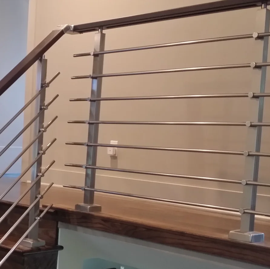 Metal Stair Balustrade Balcony Rod Deck Railing Buy Exterior Stainless Steel Rod Balustrade Metal Railing Design Australian Style Design Stainless Steel Stair Vertical Rod Railing Pillar Post Balcony Railing Solid Rod Bar Balustrade