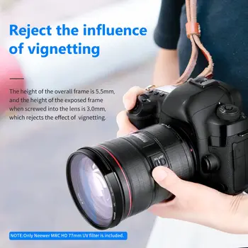 Aluminum Alloy Ultra Slim Frame  Camera   Lens Filter  Ultraviolet Filter NEEWER 77mm MRC UV Protection  Lens Filter product image