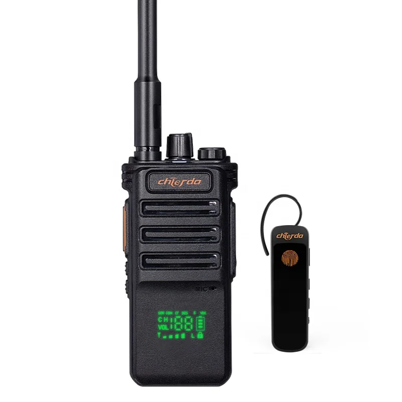 Chierda CD108F PLUS Reliable High Range BT Earpiece BT5.3 Wireless Security Guard Equipment Walkie Talkie