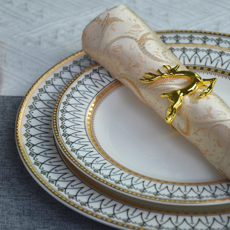 Ceramic Wedding Decoration Seving Plates Porcelain Dinner Plates New Fashion Dish for Tableware