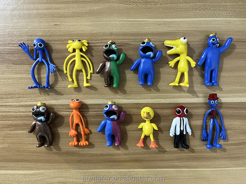 Amvibe Rainbow Friends Toys Pack of 8  4.5 Inches Rainbow Friends Action  Figures Toys Set of 8, Blue Monster, Green and Red. : : Toys