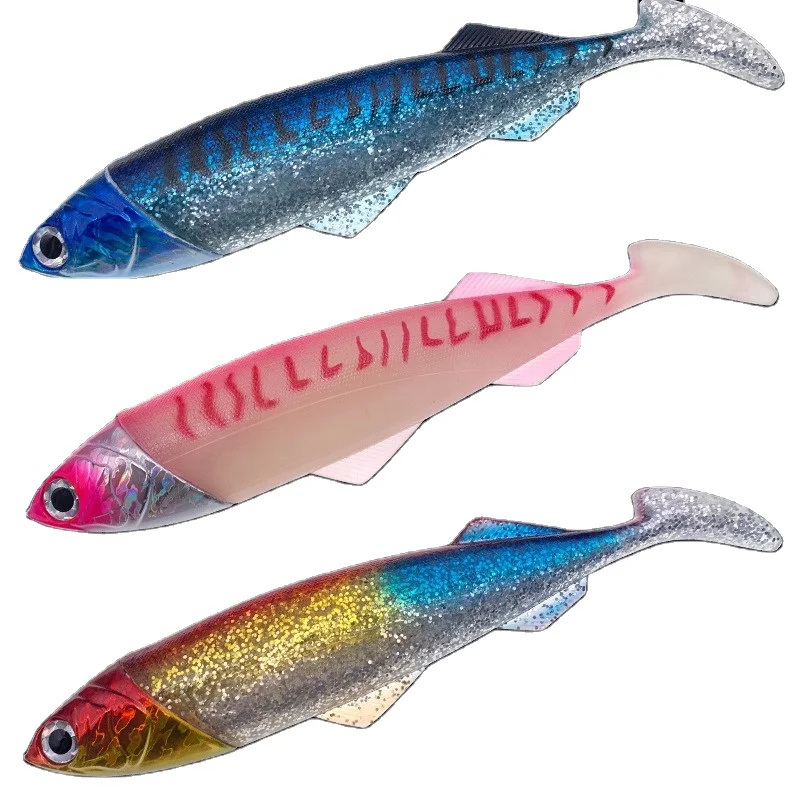 bulk soft plastic fishing lures WEI 26cm/33cm Rubber Mackerel Soft Plastic Jig Heads Soft Fishing Lure Good  Plastic Fishing Molds Bulk Soft Lure