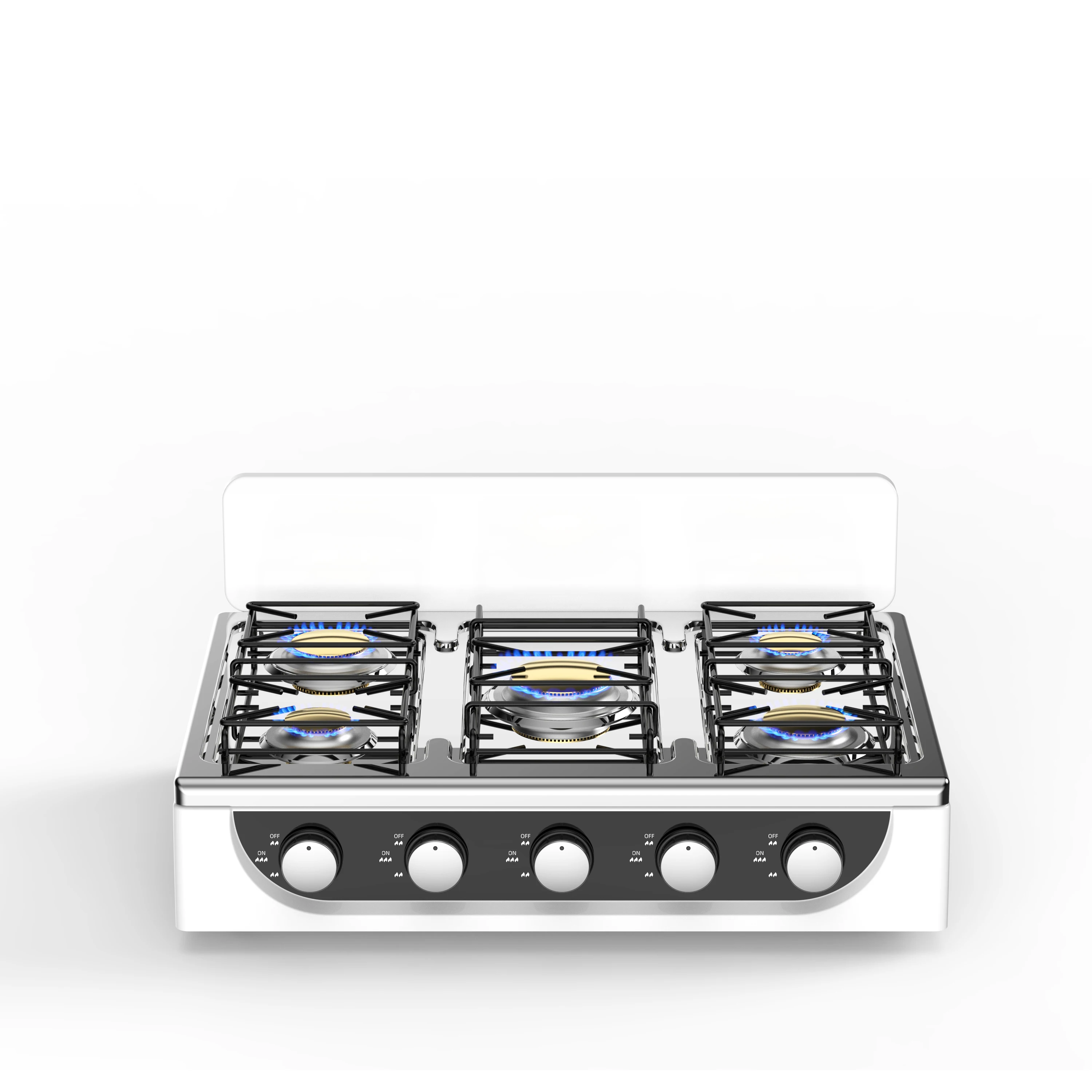 Customized Table Top Cook Top Gas Stove Hob 5 burner High Quality Gas Cooker Stove Burner