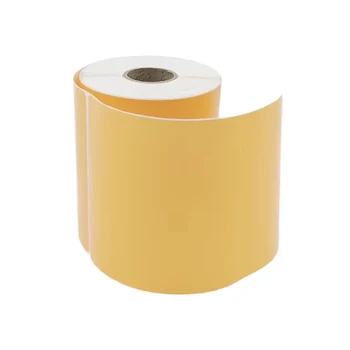 4*6 Yellow Color Direct Thermal Label Barcode Sticker Roll Adhesive Print Color Label Barcode Thermal Label